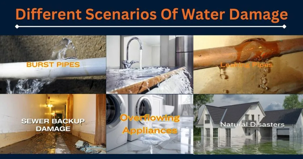Different Scenarios Of Water Damage
