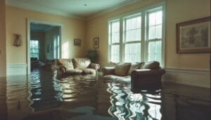 flooded house