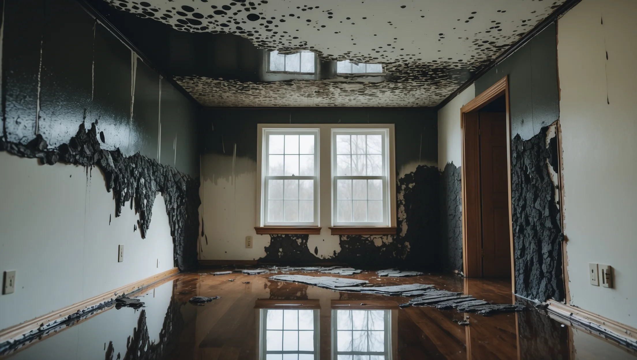 Hidden water damage signs: dark ceiling stains, peeling wallpaper, and warped baseboards reveal serious structural threats beneath a home's surface