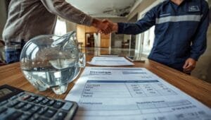 Water damage restoration cost guide showing zero hidden fees and transparent pricing breakdown for emergency home restoration services.